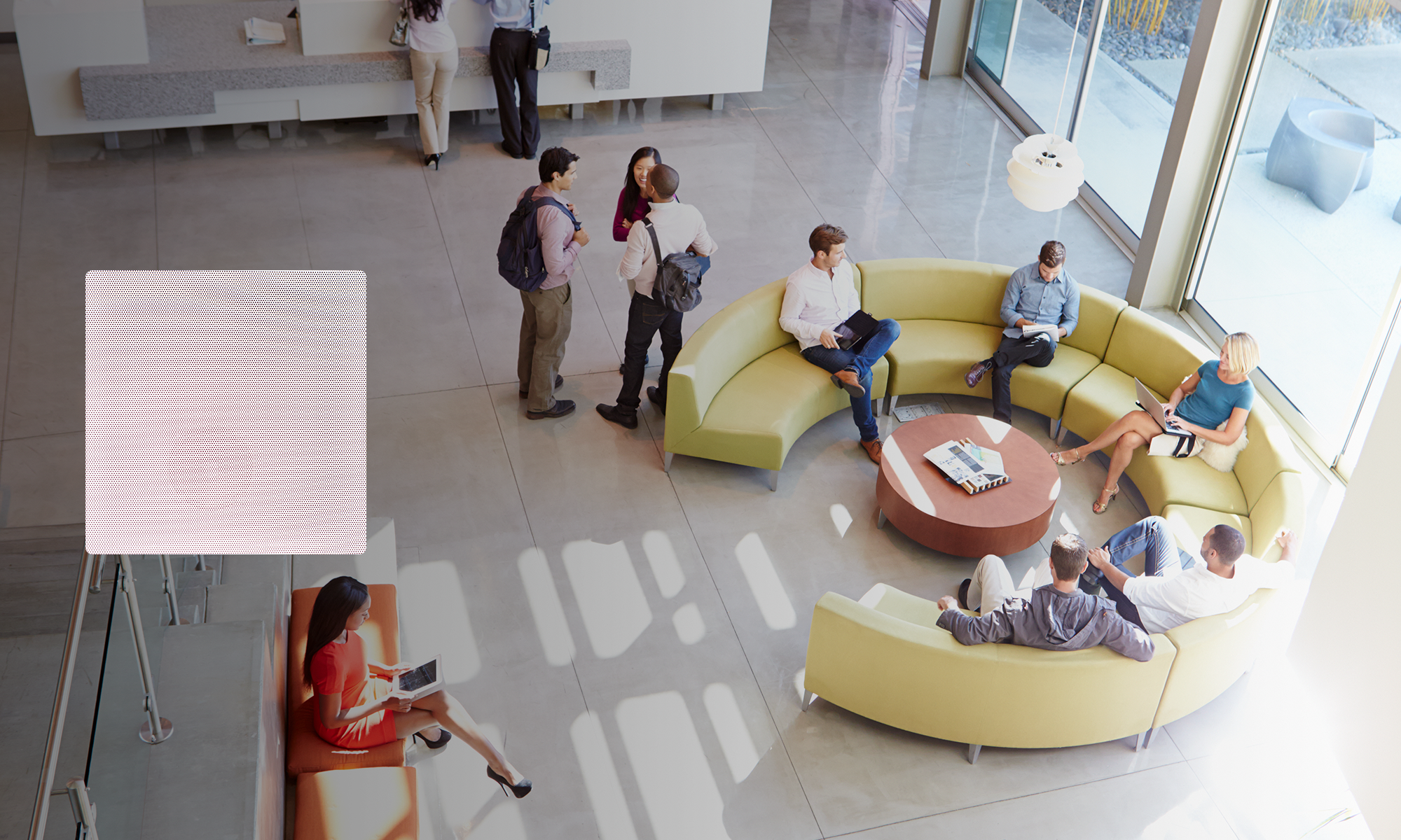 Background Music on Ceiling Tile IP Speaker (IPSCM) in Lobby background-music-on-ceiling-tile-ip-speaker-in-lobby