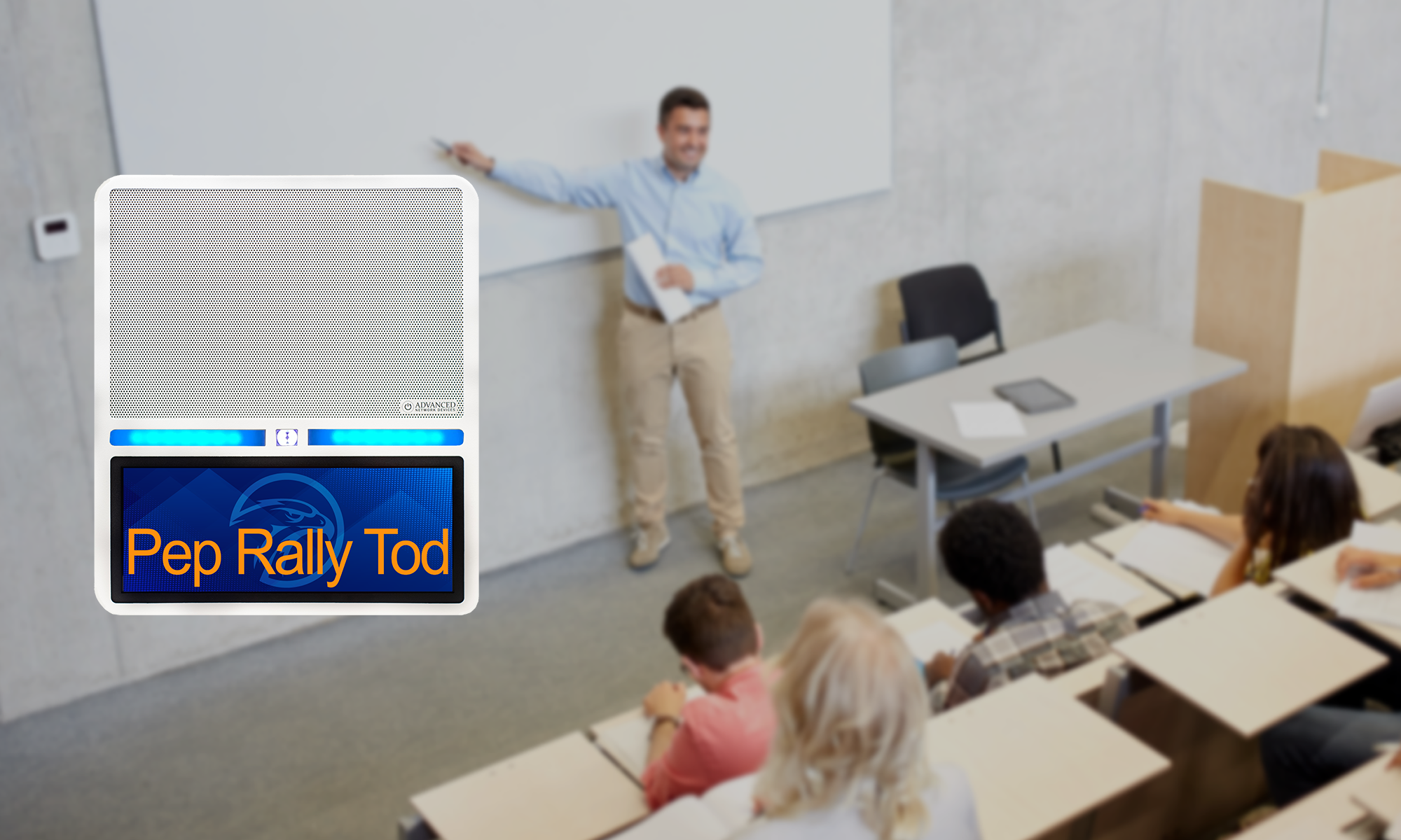 education-messaging-on-ip-speaker-with-hd-display