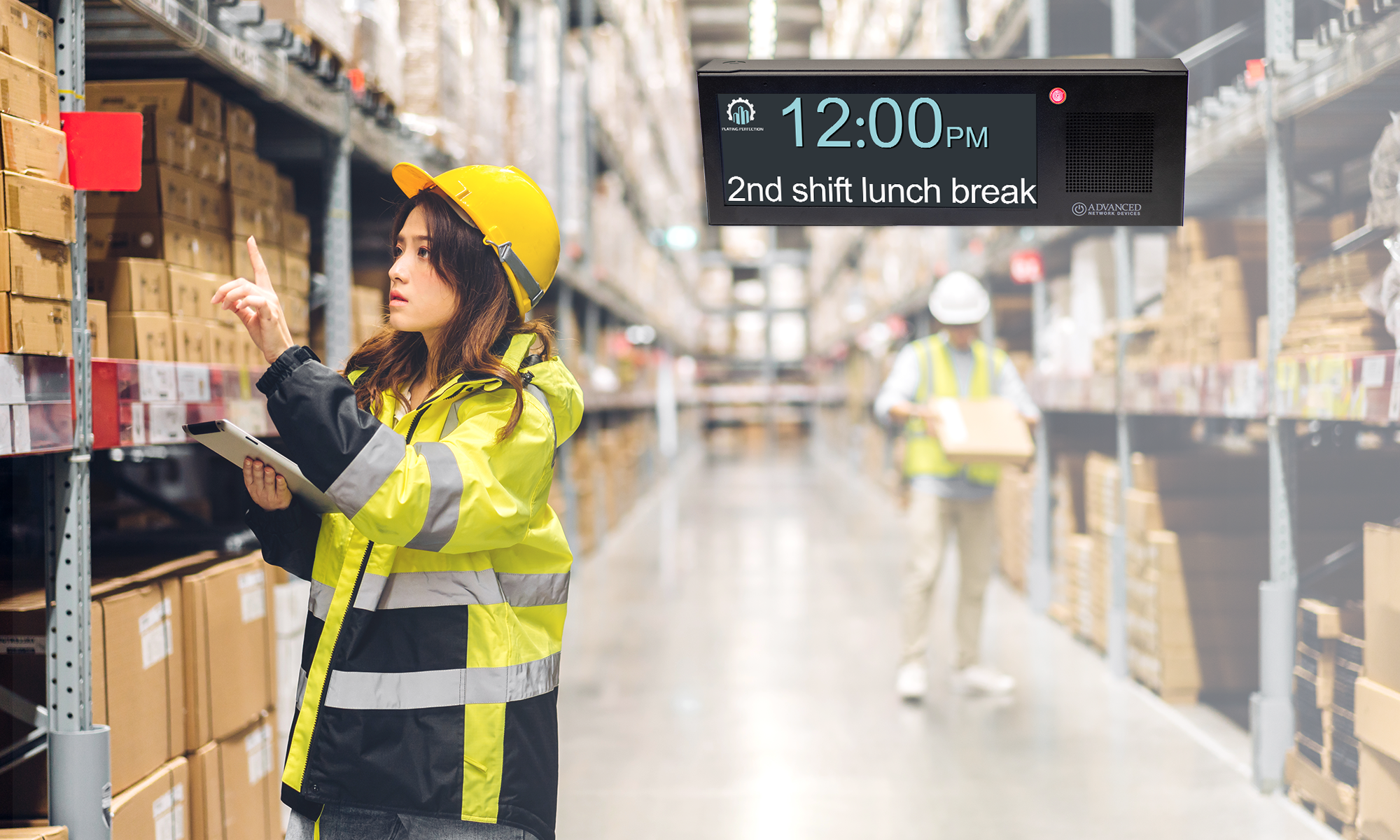 scheduling-reminder-on-hd-ip-display-in-industrial-facility