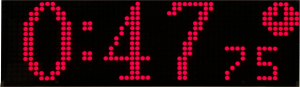 Display with multi-colored text and graphics: timer.